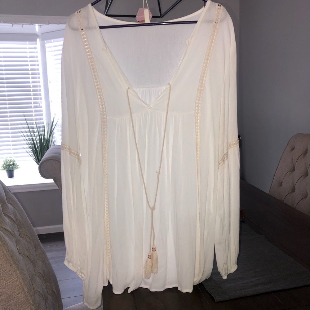 Cute boho flowey long blouse